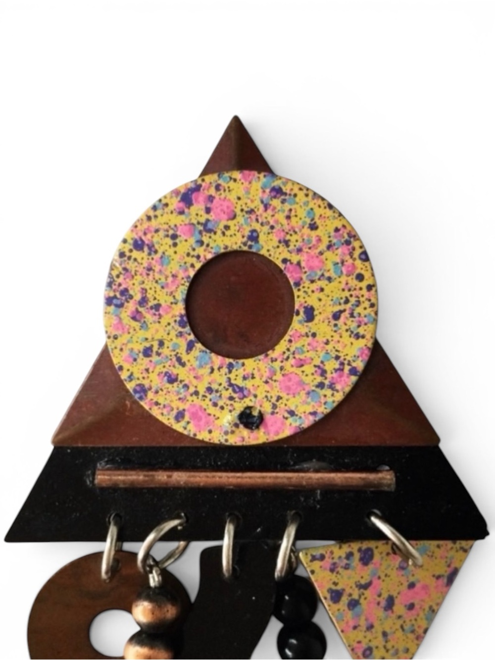 Vintage Memphis-Era Post Modern Kinetic Brooch Attributed to EVE KAPLIN - Picture 4 of 13
